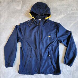 Athletic Works Windbreaker Jacket Small Blue Adjustable Hood Outdoor Active Zip